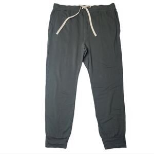 Monrow men's Sporty Jogger in Evergreen dark green drawstring sweatpants XL